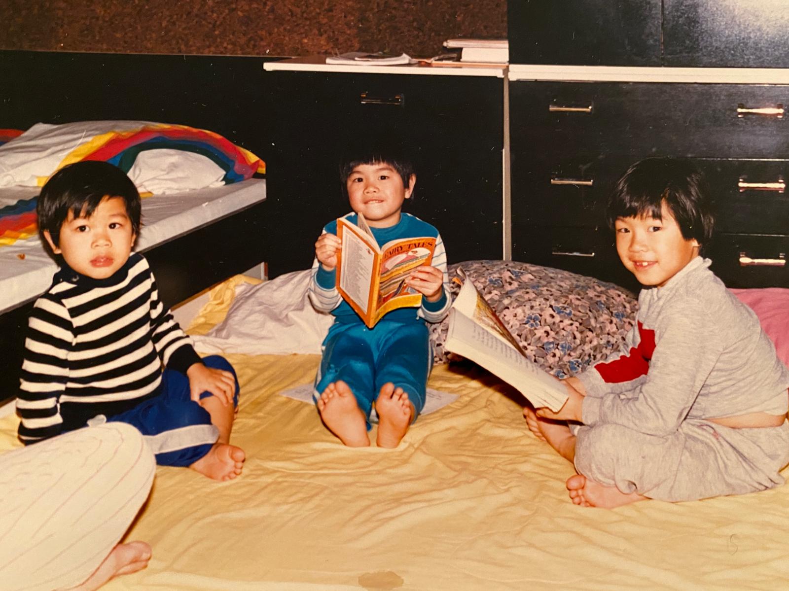 The three sons in their Toronto home