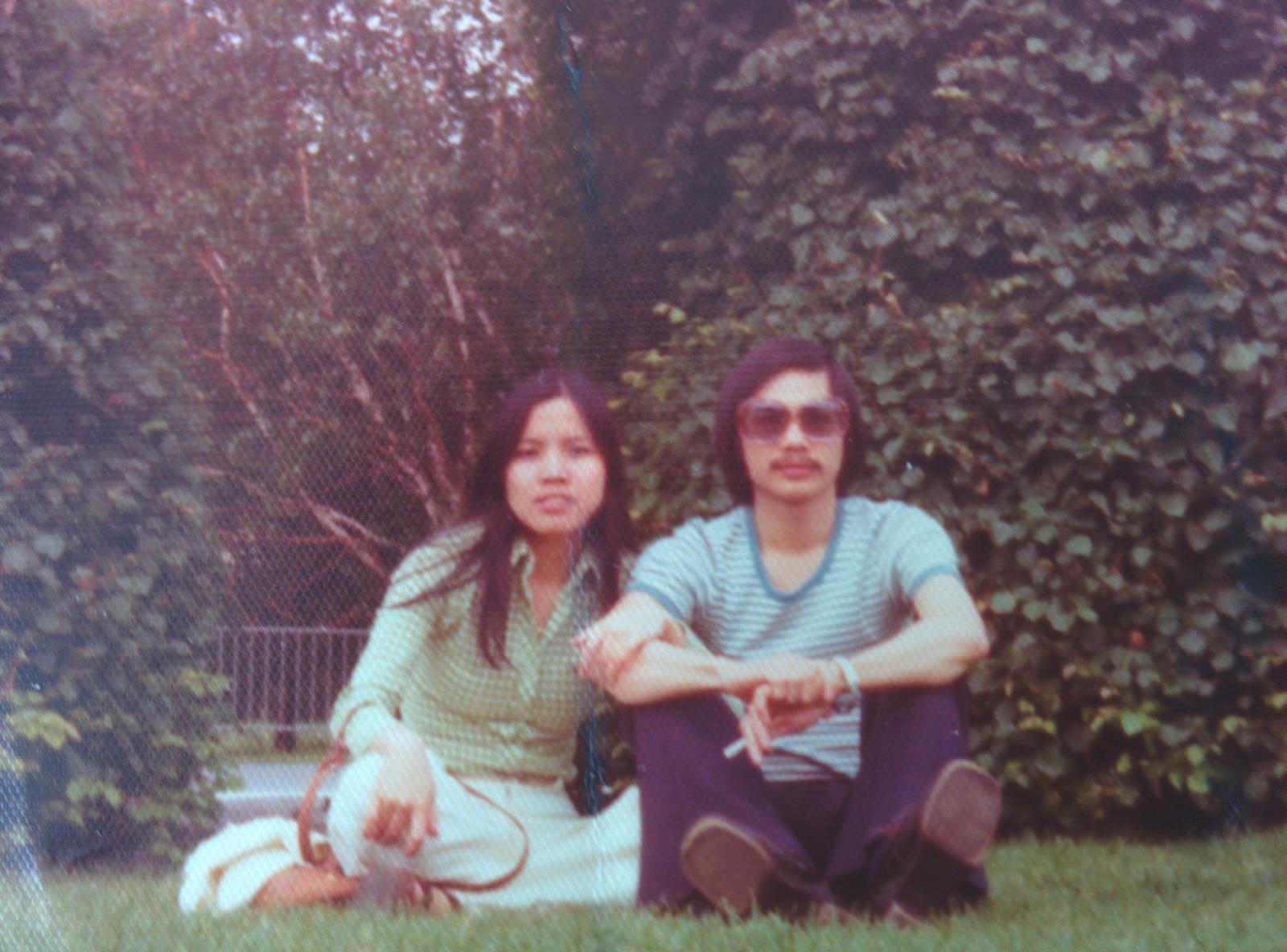 Tien and Danh in the early days of their relationship